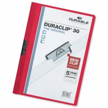 Durable Duraclip 30 Red A4 3mm 220003 - Pack 25