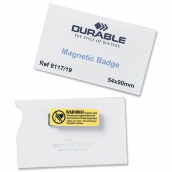 Durable Magnetic Name Badges 90x54mm 811719 - Pack 25