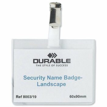 Durable Security Name Badges 60x90mm 800319 - Pack 25