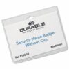 Durable Security Name Badges (No Clip) 90x60mm 813519 - Pack 20