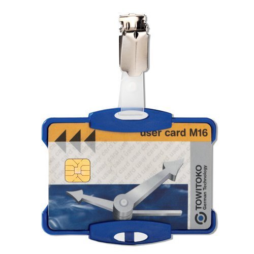 Durable Security Pass Holders Blue 85x54mm 811806 - Pack 25
