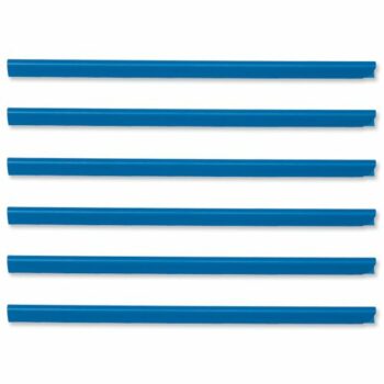 Durable Spine Bars 6mm Blue A4 Slide Binders 293106 - Pack 50