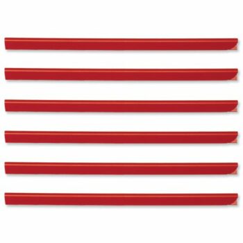 Durable Spine Bars 6mm Red A4 Slide Binders 293103 - Pack 50