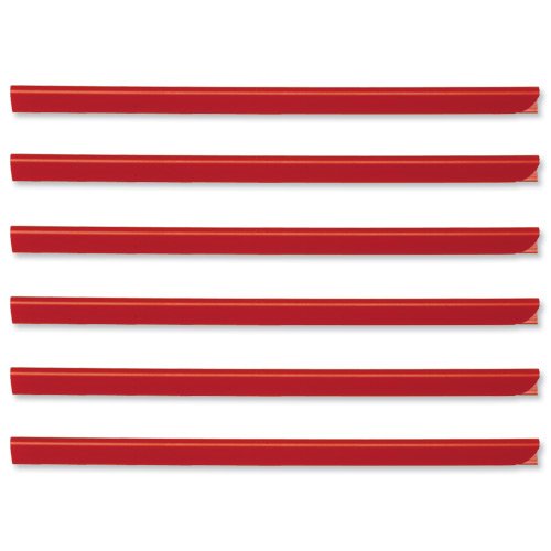 Durable Spine Bars 6mm Red A4 Slide Binders 293103 - Pack 50