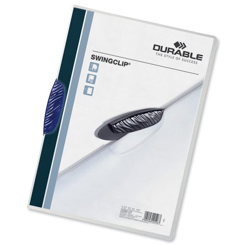 Durable Swingclip Dark Blue Clip File A4 3mm 226007 - Pack 25