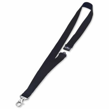 Durable Textile Lanyard 20mm Black 813701 - Pack 10