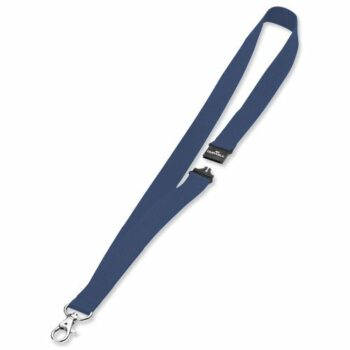 Durable Textile Lanyard 20mm Blue 813707 - Pack 10