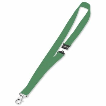 Durable Textile Lanyard 20mm Green 813705 - Pack 10