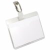 Durable Visitor Name Badges Grey 90x60mm 810619 - Pack 25