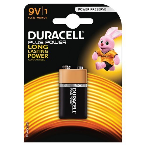 Duracell Plus 9V 1 Battery 6LR61 MN1604