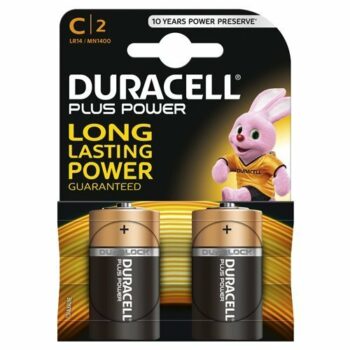 Duracell Plus C 2 Batteries LR14 MN1400 1.5V
