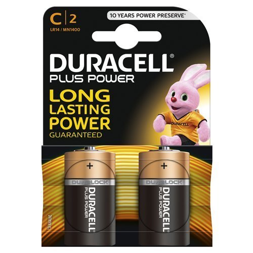 Duracell Plus C 2 Batteries LR14 MN1400 1.5V