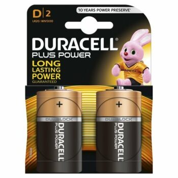 Duracell Plus D 2 Batteries LR20 MN1300 1.5V