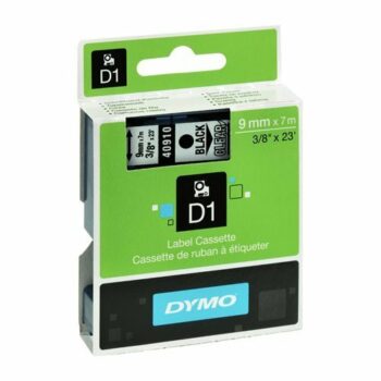 DYMO D1 Label Black on Clear 40910 9mm x 7m - Each