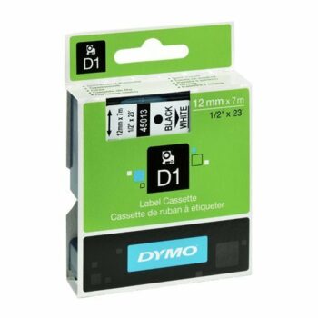 DYMO D1 Label Black on White 45013 12mm x 7m - Each