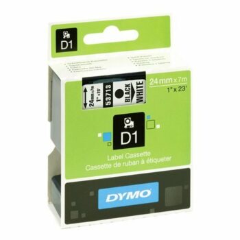 DYMO D1 Label Black on White 53713 24mm x 7m - Each