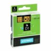 DYMO D1 Label Black on Yellow 40918 9mm x 7m - Each