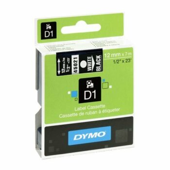 DYMO D1 Label White on Black 45021 12mm x 7m - Each