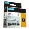 DYMO IND Black on White 18445 Label 19mm Vinyl - Each