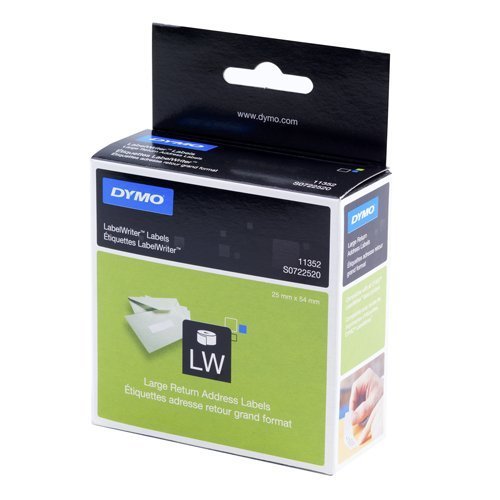 DYMO LW Labels 11352 S0722520 White 25mm x 54mm - Roll