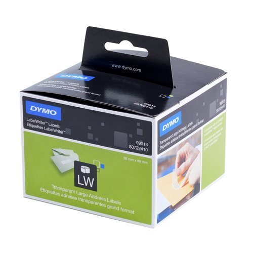 DYMO LW Transparent Labels 99013 S0722410 36mm x 89mm - Roll