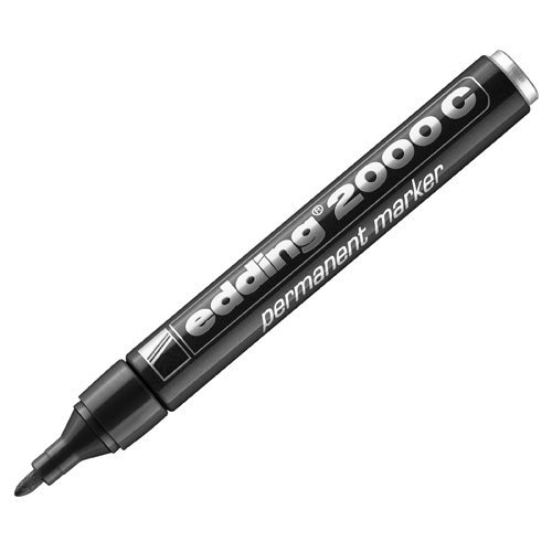 Edding 2000 C Permanent Marker Black 4-2000C001 - Pack 10