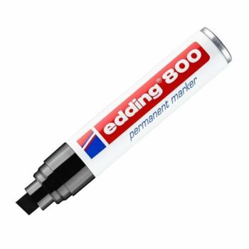 Edding 800 Permanent Markers Black Chisel Tip 4-800001 - Pack 5