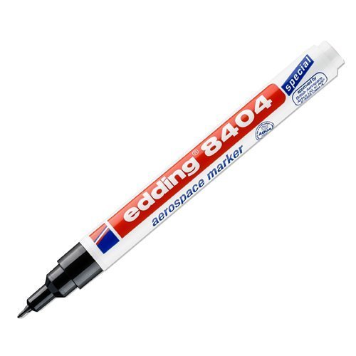 Edding 8404 Aerospace Markers Black Bullet Tip 4-8404001 - Pack 10