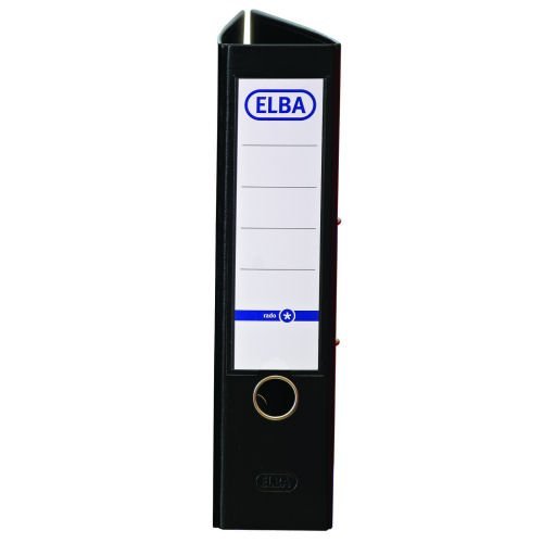 Elba Lever Arch File A4 Black Paper-Covered 100202217 - Pack 10