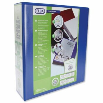Elba Presentation Lever Arch Files Blue A4 400008438 - Pack 5