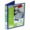 Elba Presentation Ring-Binders 4-Ring 25mm Blue A4 400008415 - Pack 6