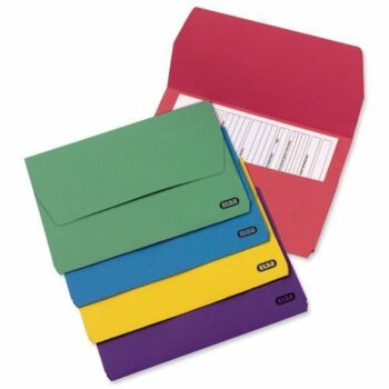 Elba Strongline Document Wallets Assorted 100090138 - Pack 25