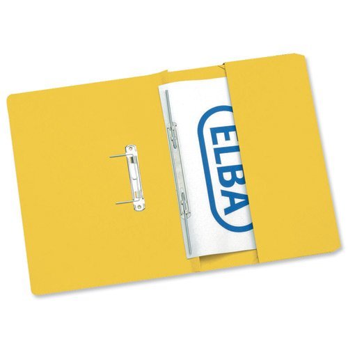 Elba Strongline Pocket Spring Files Yellow 100090150 - Pack 25