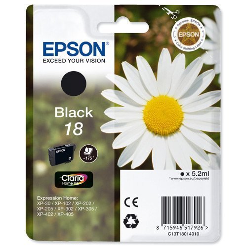 Epson Inkjet Cartridge Black 18 C13T180140 Daisy