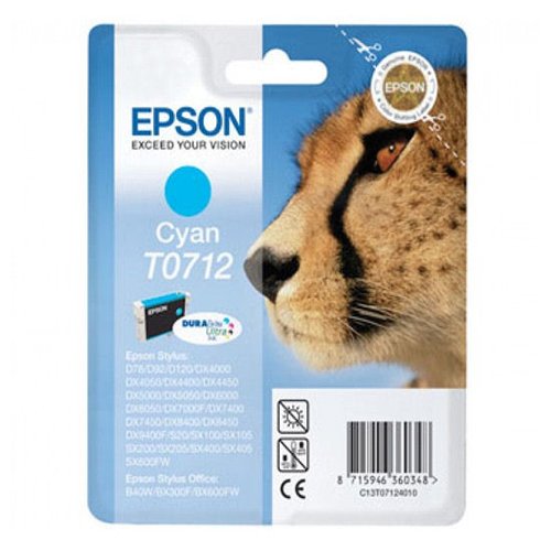 Epson Inkjet Cartridge Cyan T0712 C13T071240 Cheetah