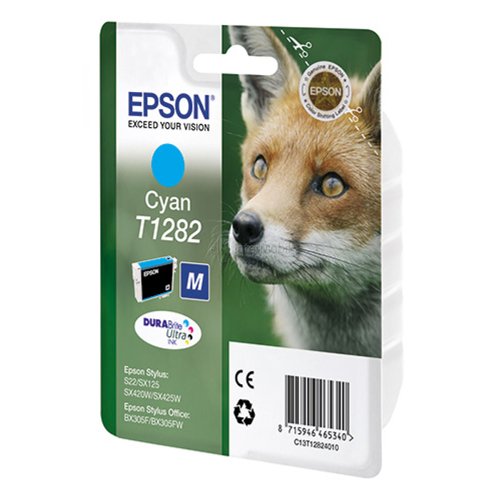 Epson Inkjet Cartridge Cyan T1282 C13T128240 Fox