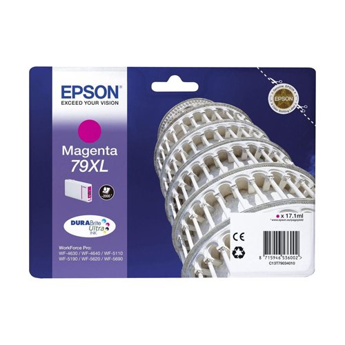 Epson Inkjet Cartridge Magenta 79XL C13T790340 Tower of Pisa