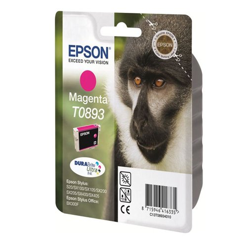 Epson Inkjet Cartridge Magenta T0893 C13T089340 Monkey