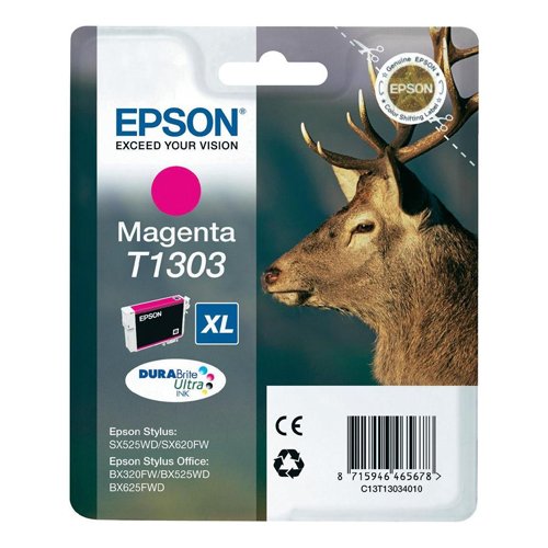 Epson Inkjet Cartridge Magenta T1303 C13T130340 Stag