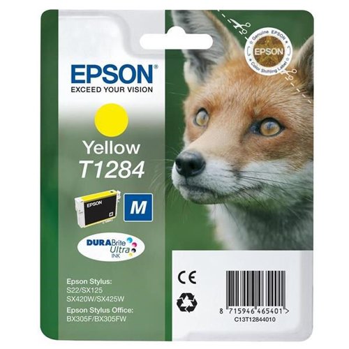 Epson Inkjet Cartridge Yellow T1284 C13T128440 Fox