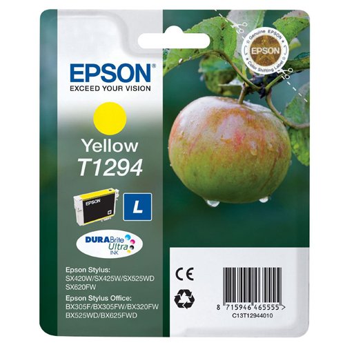 Epson Inkjet Cartridge Yellow T1294 C13T129440 Apple