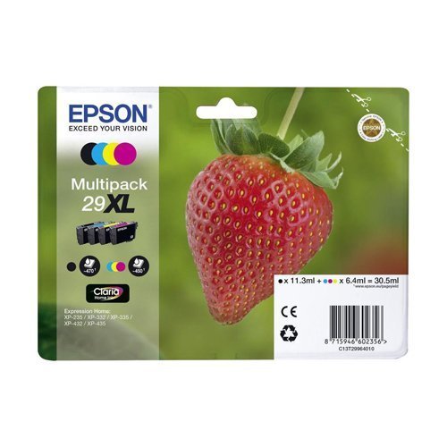 Epson Inkjet Cartridges Black / Cyan / Magenta / Yellow 29XL C13T299640 Strawberry