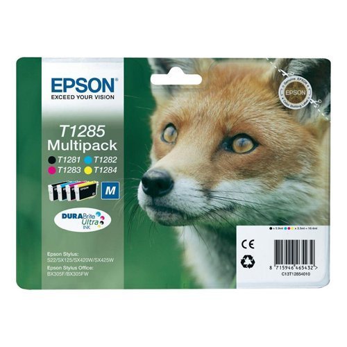 Epson Inkjet Cartridges Black / Cyan / Magenta / Yellow T1285 C13T128540 Fox