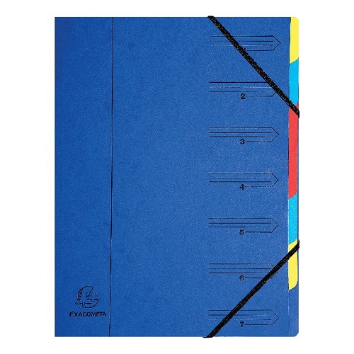 Europa 7 Part Organiser File Blue A4 5219Z