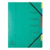 Europa 7 Part Organiser File Green A4 5220Z
