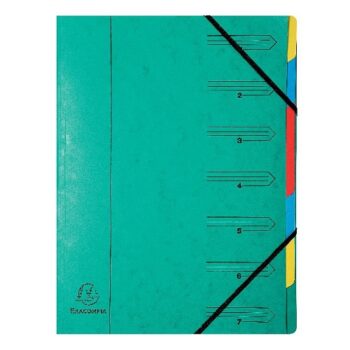 Europa 7 Part Organiser File Green A4 5220Z