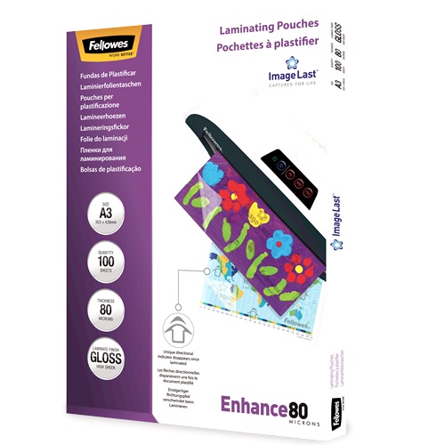 Fellowes A3 80 Micron Laminating Pouches - Pack 100 5306201