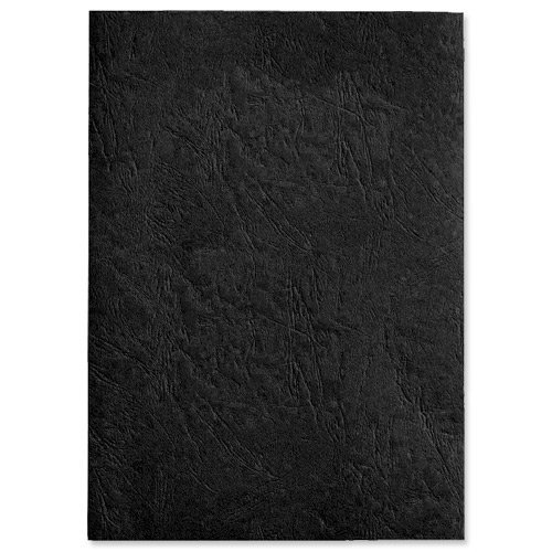 GBC LeatherGrain Covers Black A4 CE040010 - Pack 100