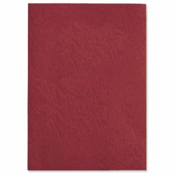 GBC LeatherGrain Covers Red A4 CE040030 - Pack 100