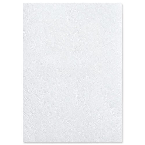 GBC LeatherGrain Covers White A4 CE040070 - Pack 100